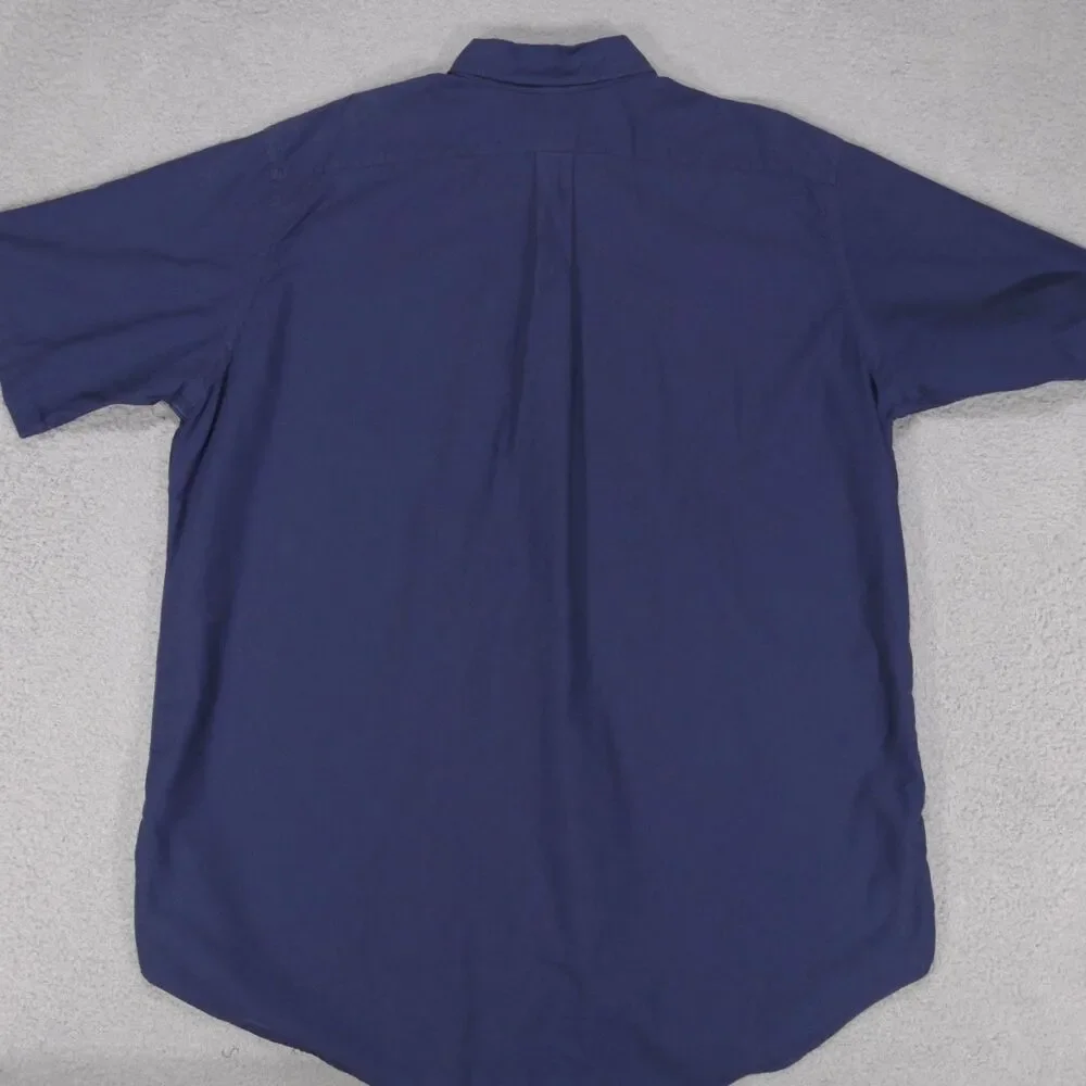 Polo Ralph Lauren Shirt Mens XLT Blue Chambray Short Sleeve Button Down
